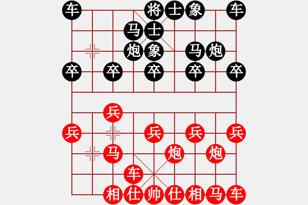 象棋棋谱图片：湖北省 陈雅文 胜 福建省 洪班蛮 - 步数：10 