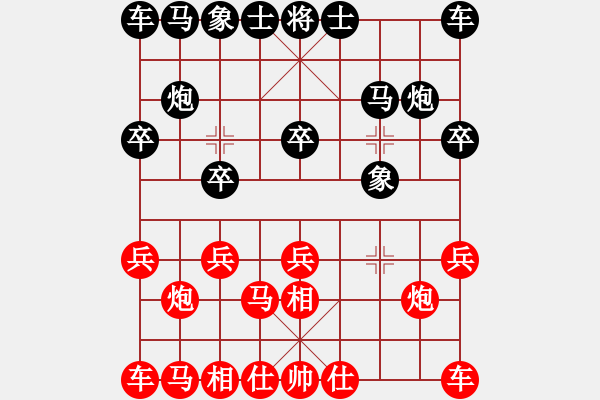 象棋棋譜圖片：2021.2.24.2AI競賽區(qū)先勝飛相局對進7卒 - 步數(shù)：10 