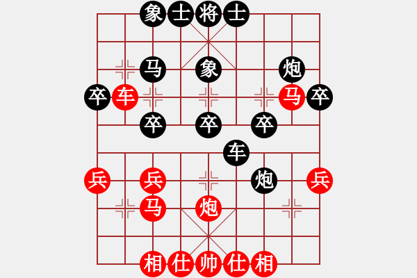 象棋棋譜圖片：湘西杰哥(6級(jí))-負(fù)-白請(qǐng)教(7級(jí)) - 步數(shù)：30 