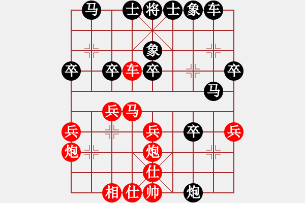 象棋棋譜圖片：2022.8.22.4五分鐘后勝巡河車對巡河炮 - 步數(shù)：30 