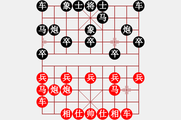 象棋棋譜圖片：千年傲(1段)-勝-正陽棋迷(2段) - 步數：10 