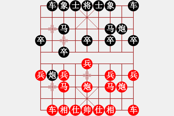 象棋棋譜圖片：屏風(fēng)馬應(yīng)紅方進(jìn)中兵（業(yè)四升業(yè)五評(píng)測(cè)對(duì)局）我后勝 - 步數(shù)：10 