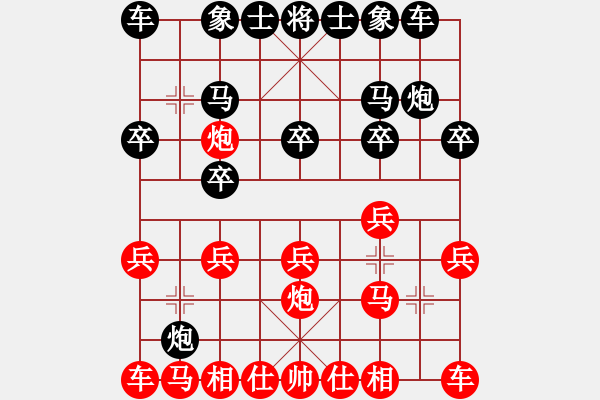 象棋棋谱图片：贵州 李越川 和 江西 周理 - 步数：10 