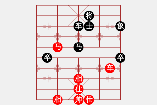 象棋棋譜圖片：xiulian(5r)-和-防守(8段) - 步數(shù)：100 