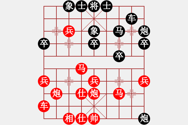 象棋棋譜圖片：鑫福網(wǎng)吧(5段)-勝-笑傲江湖馬(天帝) - 步數(shù)：30 