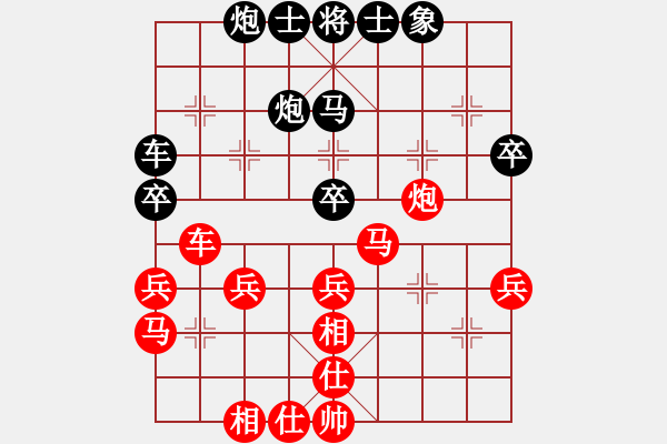 象棋棋譜圖片：bbboy002(1舵)-和-升華(3舵) - 步數(shù)：40 