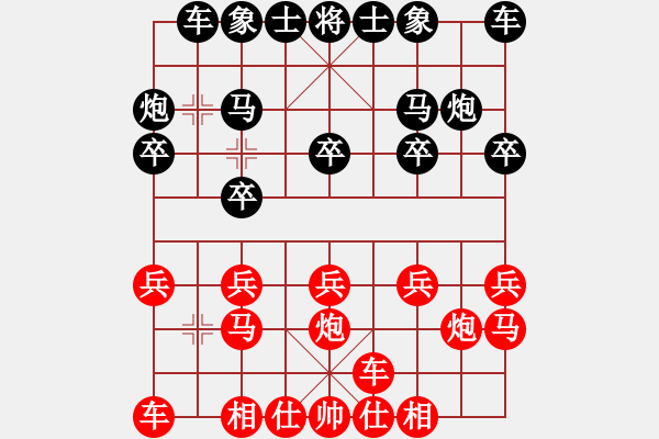 象棋棋譜圖片：百思不得棋解[575644877] -VS- gan[1843464438] - 步數(shù)：10 