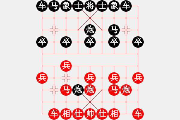 象棋棋譜圖片：后手列炮再勝老金 - 步數(shù)：10 