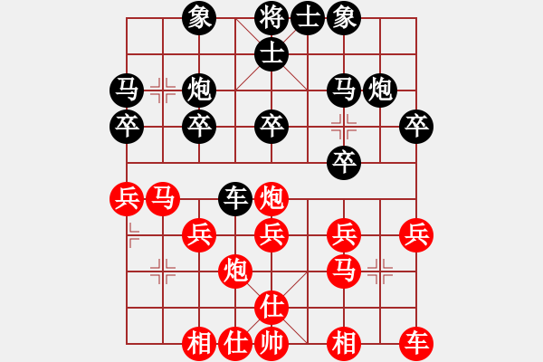 象棋棋譜圖片：迷路 負 分紅比例符合技術開 - 步數：20 