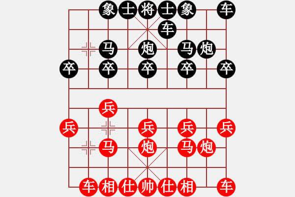 象棋棋谱图片：适情雅趣[红] -VS- 小老板[黑] - 步数：10 