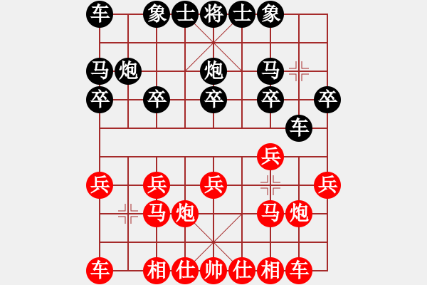 象棋棋谱图片：第12轮 1-1 广东 许银川 红先和 杭州 申鹏 - 步数：10 