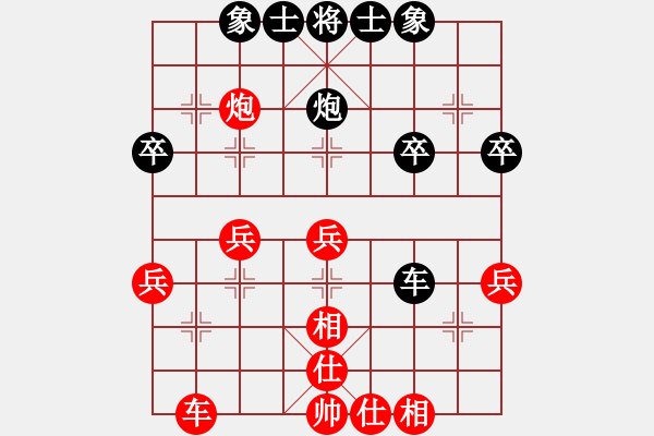 象棋棋譜圖片：偏鋒炮王[紅] -VS- 熱血盟●溫柔一刀[黑] - 步數(shù)：40 