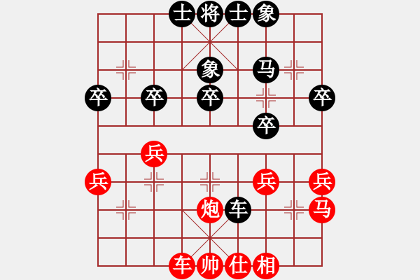 象棋棋譜圖片：瓜瓜是蛋蛋(人王)-負(fù)-彈指驚雷(9段) - 步數(shù)：40 