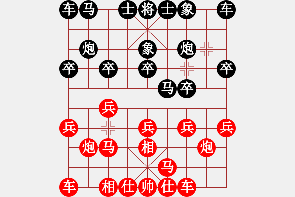 象棋棋譜圖片：棋人(7段)-和-紫云(9段) - 步數(shù)：10 