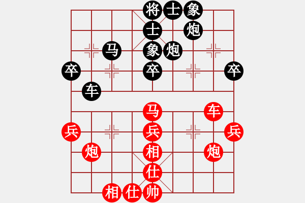 象棋棋譜圖片：棋人(7段)-和-紫云(9段) - 步數(shù)：40 