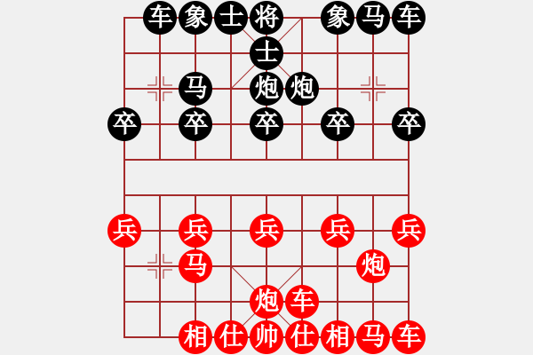 象棋棋譜圖片：橫才俊儒[紅] -VS- 風一樣的憂傷[黑] 幾度夕陽紅 - 步數(shù)：10 