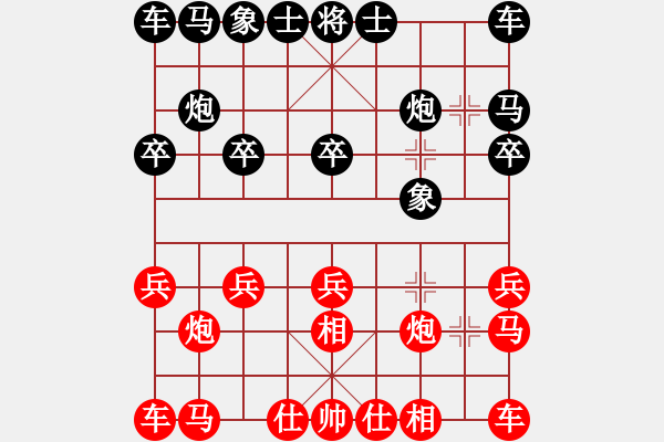 象棋棋譜圖片：[紅] -VS- 潤物無聲[黑](1) - 步數：10 