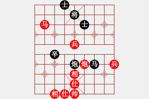 象棋棋譜圖片：葬心紅勝dxw_2852【仕角炮轉(zhuǎn)反宮馬對(duì)右中炮】 - 步數(shù)：80 