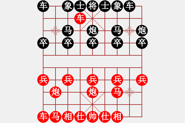 象棋棋譜圖片：窩囊的列炮：250 250 520[紅] -VS- 偏鋒炮王[黑] - 步數(shù)：10 