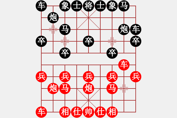 象棋棋譜圖片：小棋魔(月將)-負(fù)-大果凍也(9段)中炮對(duì)鴛鴦炮 - 步數(shù)：10 