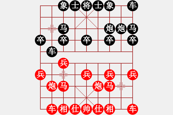 象棋棋谱图片：上海 周熠 和 浙江 吴可欣 - 步数：10 