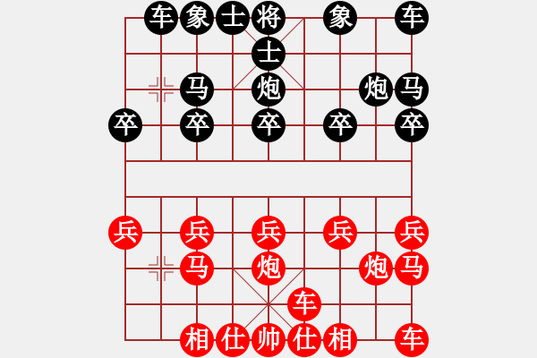 象棋棋譜圖片：橫才俊儒[紅] -VS- 叉花兒[黑] - 步數(shù)：10 