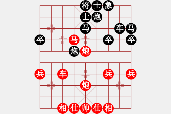 象棋棋譜圖片：橫才俊儒[292832991] -VS- 艱苦一生[2663180242] - 步數(shù)：40 