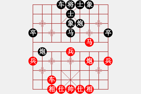 象棋棋譜圖片：花果山(1段)-負-那天漸遠(人王)(中炮過河車七路馬對屏風(fēng)馬兩頭蛇卒7進1炮7平6) - 步數(shù)：50 