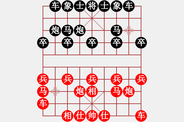 象棋棋譜圖片：飛相對過宮炮 小兵下底雙車錯 云霄【紅】勝 進(jìn)階 - 步數(shù)：10 