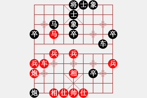 象棋棋譜圖片：拙誠(chéng)居士(日帥)-勝-蘇盛老(5段)中炮過(guò)河車互進(jìn)七兵對(duì)屏風(fēng)馬右炮過(guò)河 - 步數(shù)：40 