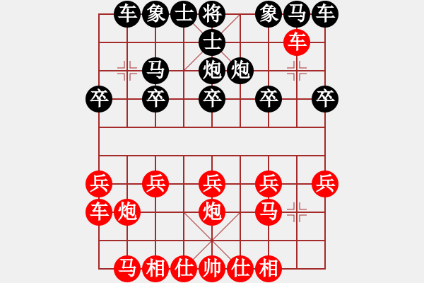 象棋棋譜圖片：-假象[-](業(yè)余二級(jí)) 勝 緣分[1537903117](業(yè)余初級(jí)) - 步數(shù)：10 