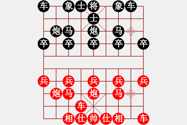 象棋棋譜圖片：【中】孩子[895425271] - 野草[1057251231] - 步數(shù)：10 