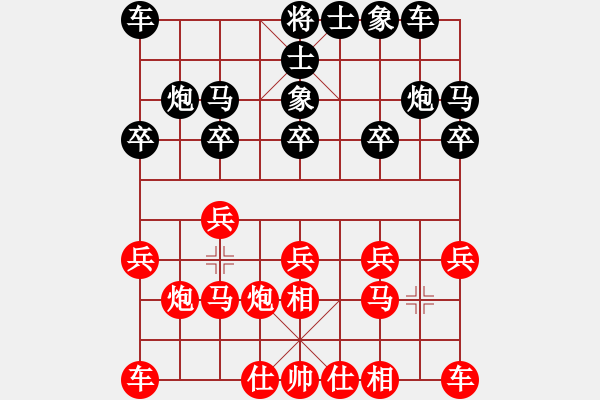 象棋棋譜圖片：第一輪 徐昆寅 先勝 余丹鵬 - 步數(shù)：10 