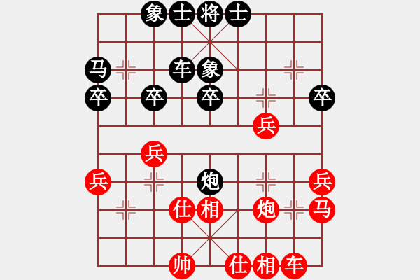 象棋棋譜圖片：陳翔強(qiáng)軟 無(wú)掛礙?。。。。。。。。?！ - 步數(shù)：30 