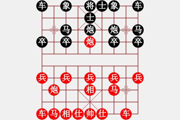 象棋棋譜圖片：葬心紅勝善存2203【中炮對(duì)列炮】 - 步數(shù)：10 