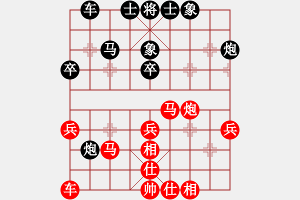 象棋棋譜圖片：左將軍(7段)-負(fù)-牡羊座穆斯(9段) - 步數(shù)：40 