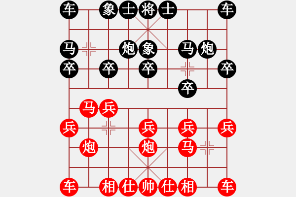 象棋棋譜圖片：葬心紅勝a3261166【中炮對(duì)進(jìn)左馬】 - 步數(shù)：10 