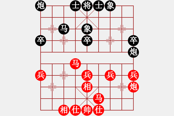 象棋棋譜圖片：謝巋 先和 金松 - 步數(shù)：40 