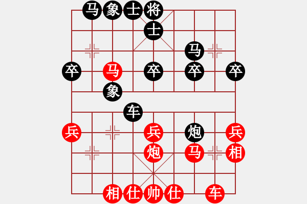 象棋棋譜圖片：8進4淘汰賽快棋 山東王禹博 先勝 重慶許文章 - 步數(shù)：30 