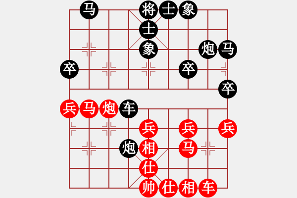 象棋棋譜圖片：2007年弈天聯(lián)賽第二輪：長(zhǎng)城(無(wú)上)-和-楚水奔雷(5r) - 步數(shù)：30 