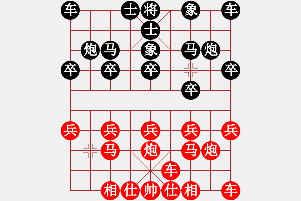 象棋棋譜圖片：橫才俊儒[紅] -VS- 冷月孤星[黑] - 步數(shù)：10 