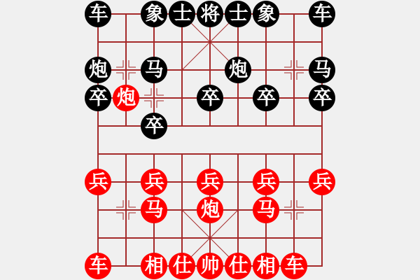 象棋棋譜圖片：葬心紅勝醒目仔阿四【中炮對(duì)右三步虎】 - 步數(shù)：10 