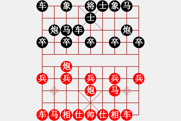 象棋棋譜圖片：唯我橫刀(日帥)-勝-月鉤垂愛(5段)中炮巡河炮對(duì)單提馬橫車 - 步數(shù)：10 