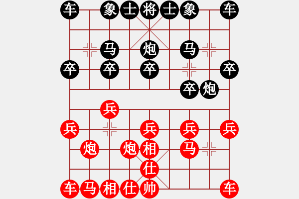 象棋棋譜圖片：11378局 A01-上仕局-小蟲引擎24層 紅先勝 旋九專雙核-傻瓜 - 步數(shù)：10 