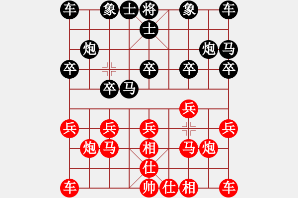 象棋棋譜圖片：拜師學棋ty[紅] -VS- 貴人[黑](5) - 步數(shù)：10 