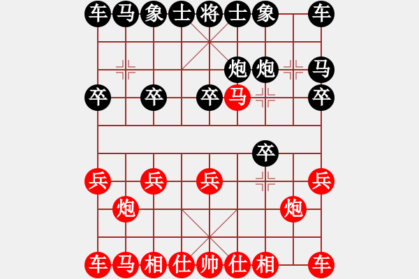 象棋棋譜圖片：仙人指路（黑勝） - 步數(shù)：10 