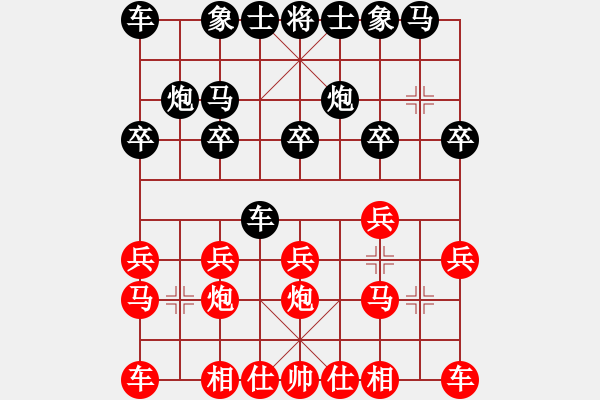 象棋棋谱图片：邮电 潘振波 和 河北 胡明 - 步数：10 