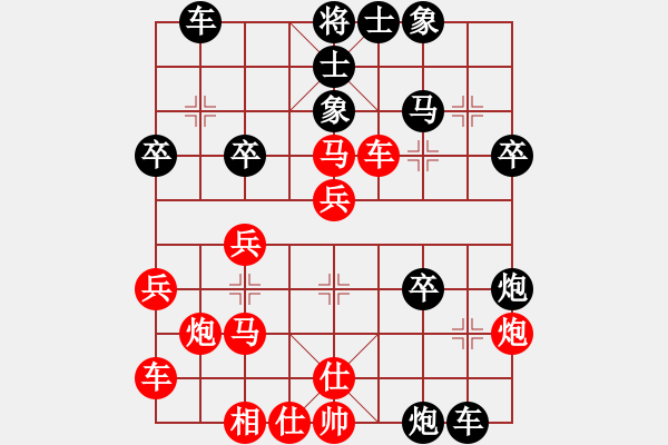 象棋棋譜圖片：安順大俠(6段)-負(fù)-龍虎霸(8段)中炮過河車互進(jìn)七兵對(duì)屏風(fēng)馬平炮兌車 紅進(jìn)中兵黑士4進(jìn)5 - 步數(shù)：40 