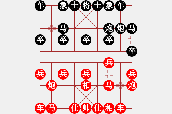 象棋棋譜圖片：11448局 A40-起馬局-旋九專雙核-傻瓜 紅先負(fù) 小蟲(chóng)引擎24層 - 步數(shù)：10 