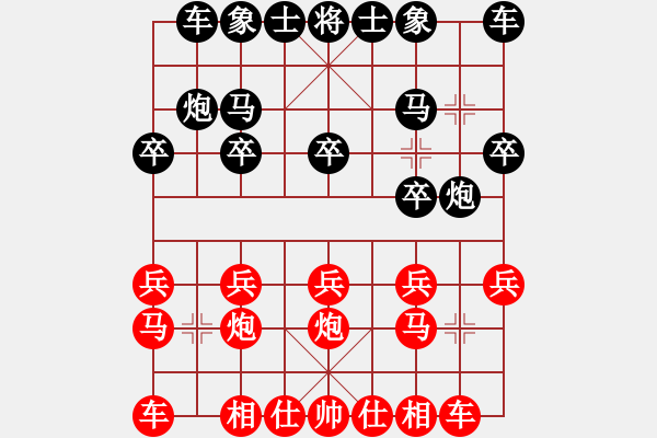 象棋棋谱图片：黄蕾蕾 先和 韩冰 - 步数：10 